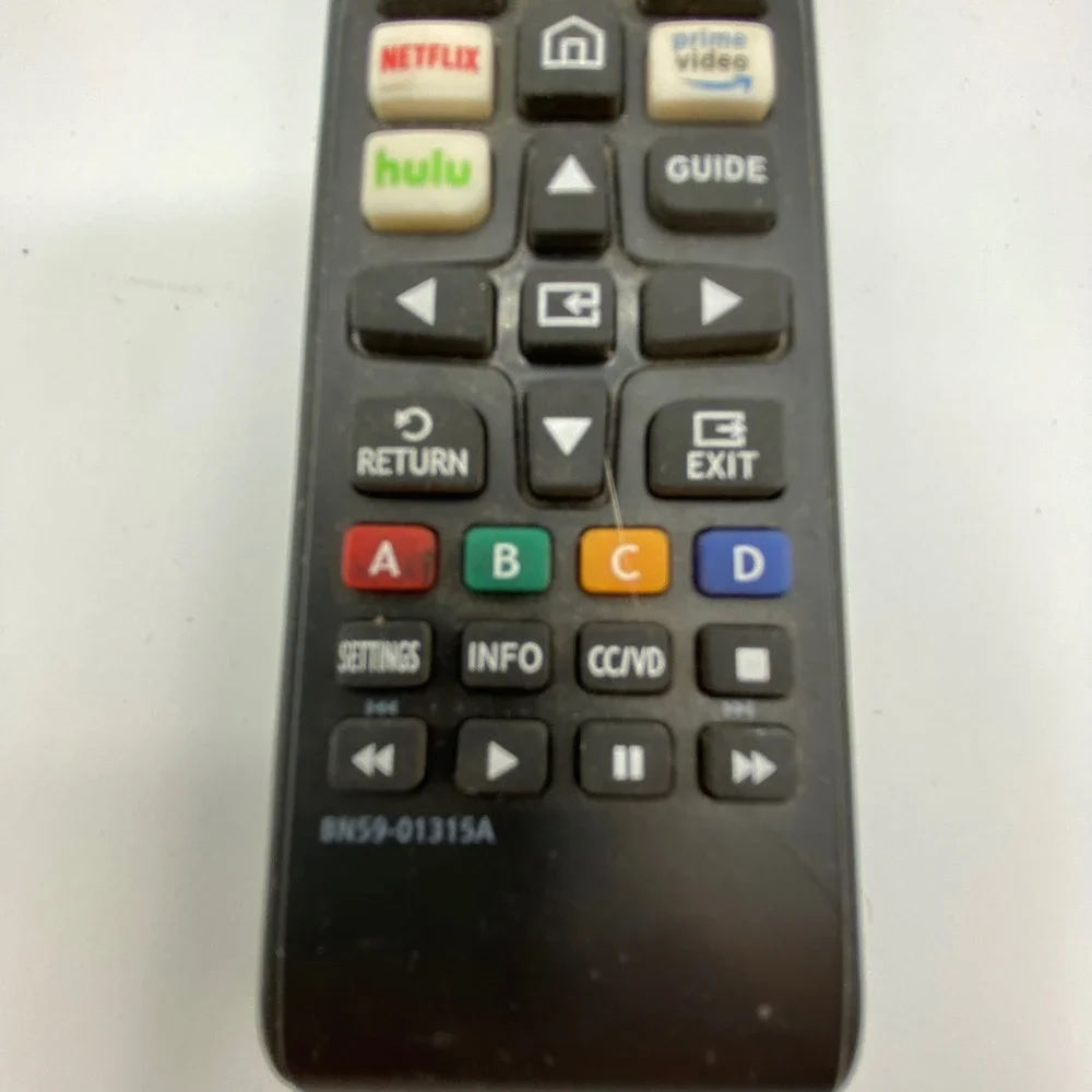 Samsung BN59-01315A Smart TV Remote Black Netflix Prime Hulu Parts-Untested